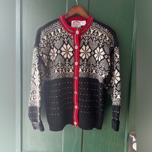 Vintage Cambridge Dry Goods Wool Cardigan - GUC - Winter Ski